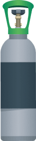 Illustration de la bouteille de CO2 permettant de faire fonctionner la borne anti-moustique.