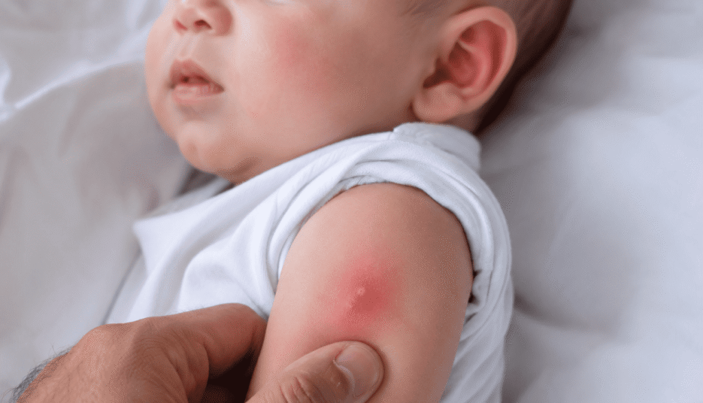 Piqure de moustique sur un nourrisson